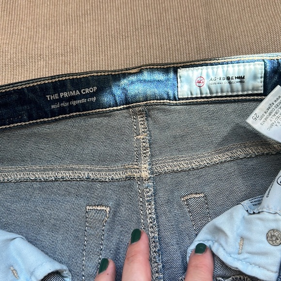 AG prima crop jeans denim mid rise 25 - Picture 3 of 7